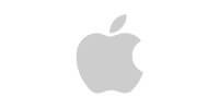 apple logo on a grey background