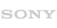 sony logo on a grey background